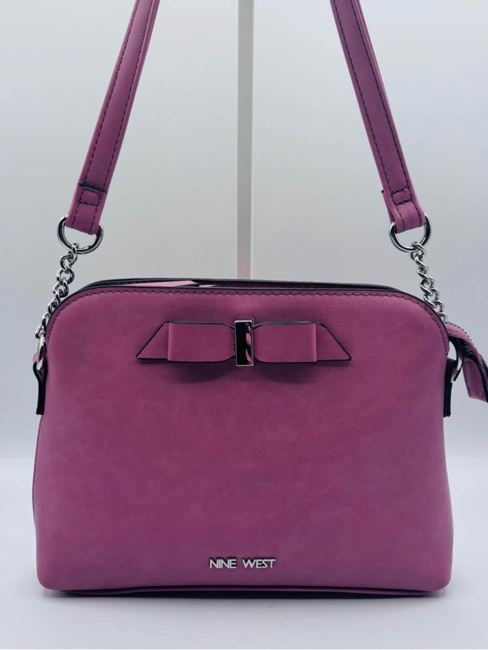 Nine West Lavender Bow Crossbody Bag Purse